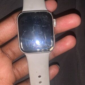Silver Smartwatch with Gray Band